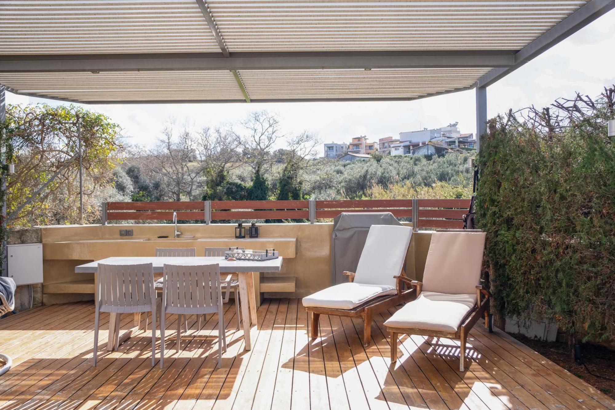 Glaros Casa Verde - Cozy Flat With Garden Near Beach Kato Daratso Esterno foto