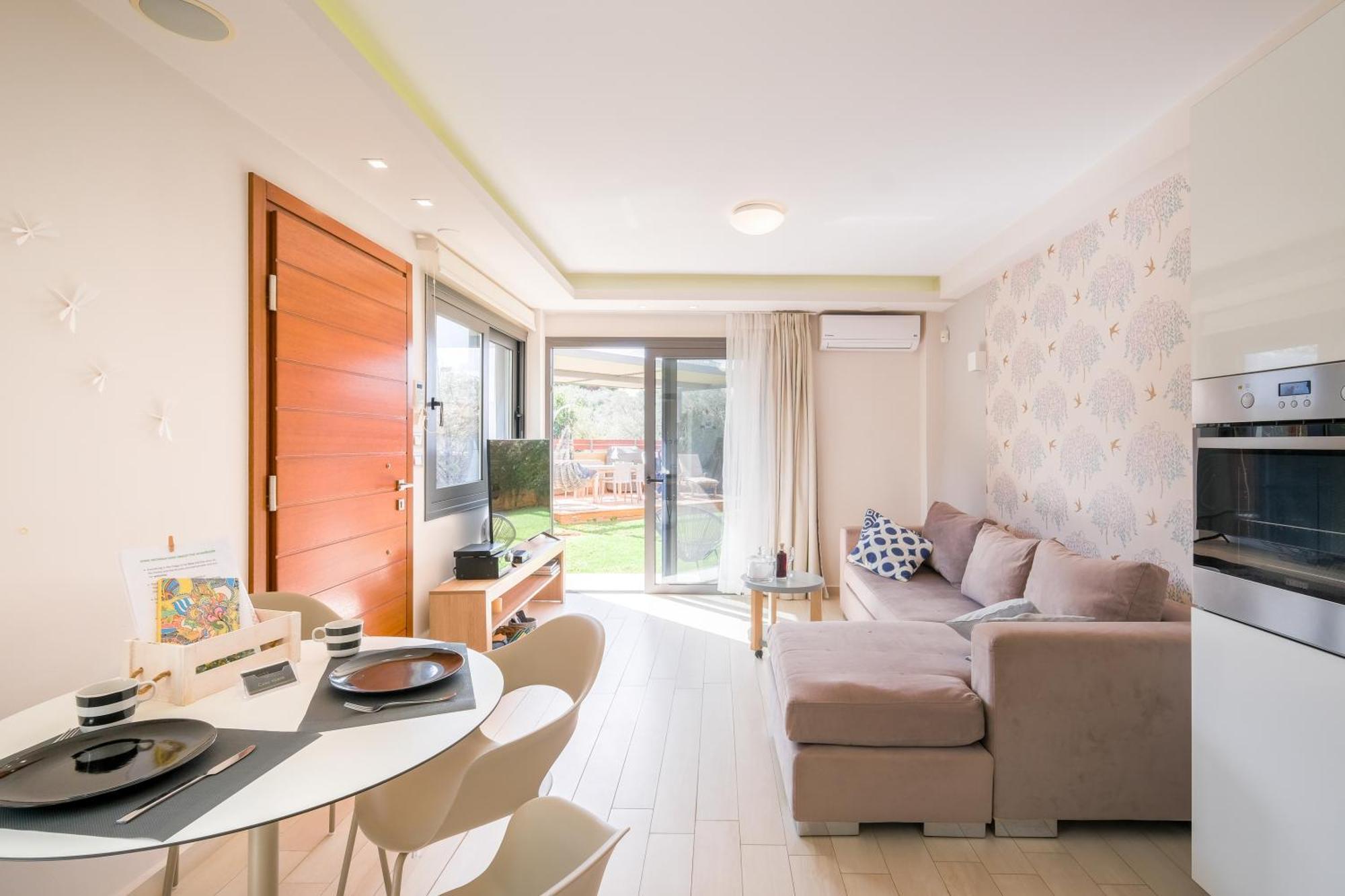 Glaros Casa Verde - Cozy Flat With Garden Near Beach Kato Daratso Esterno foto