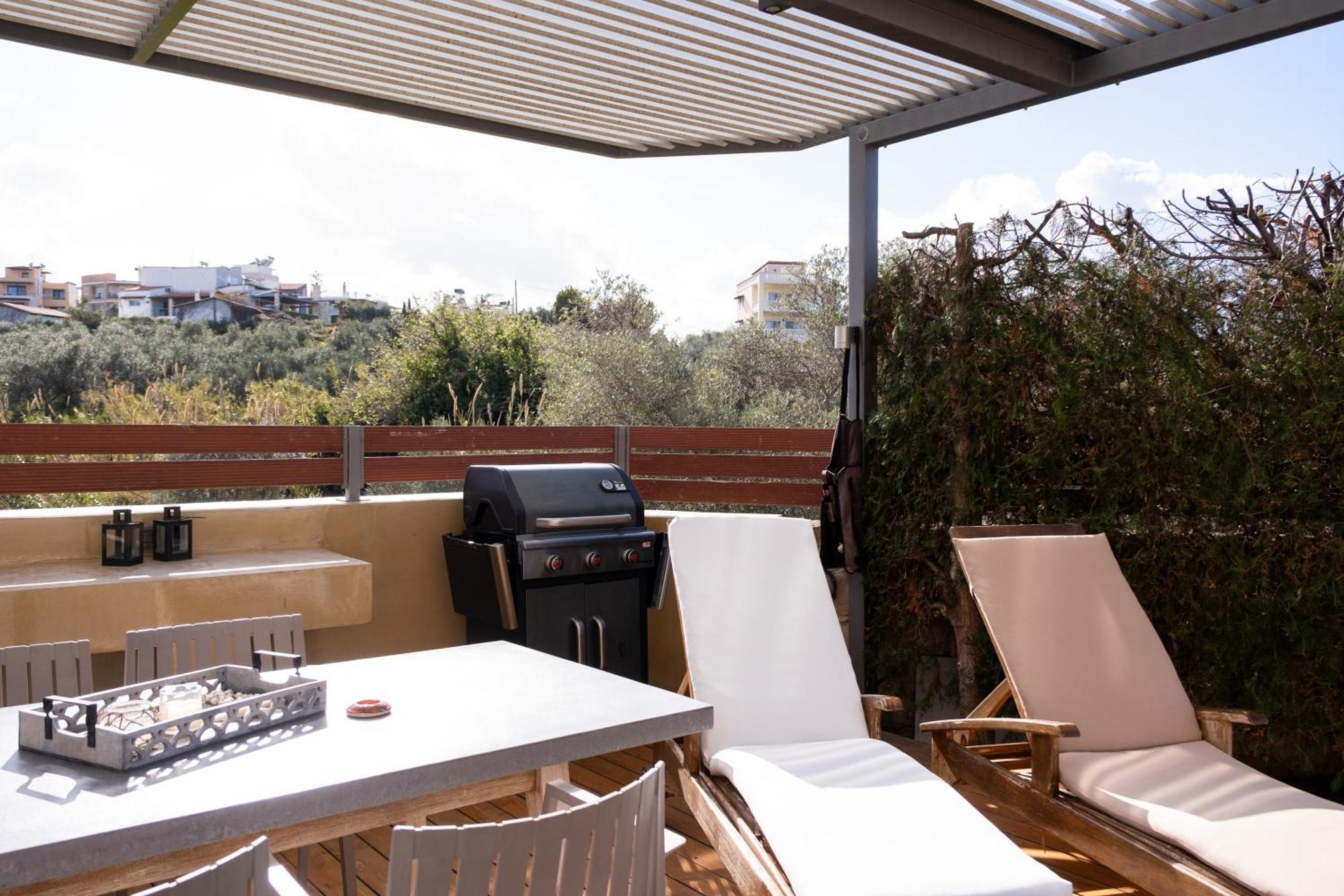 Glaros Casa Verde - Cozy Flat With Garden Near Beach Kato Daratso Esterno foto