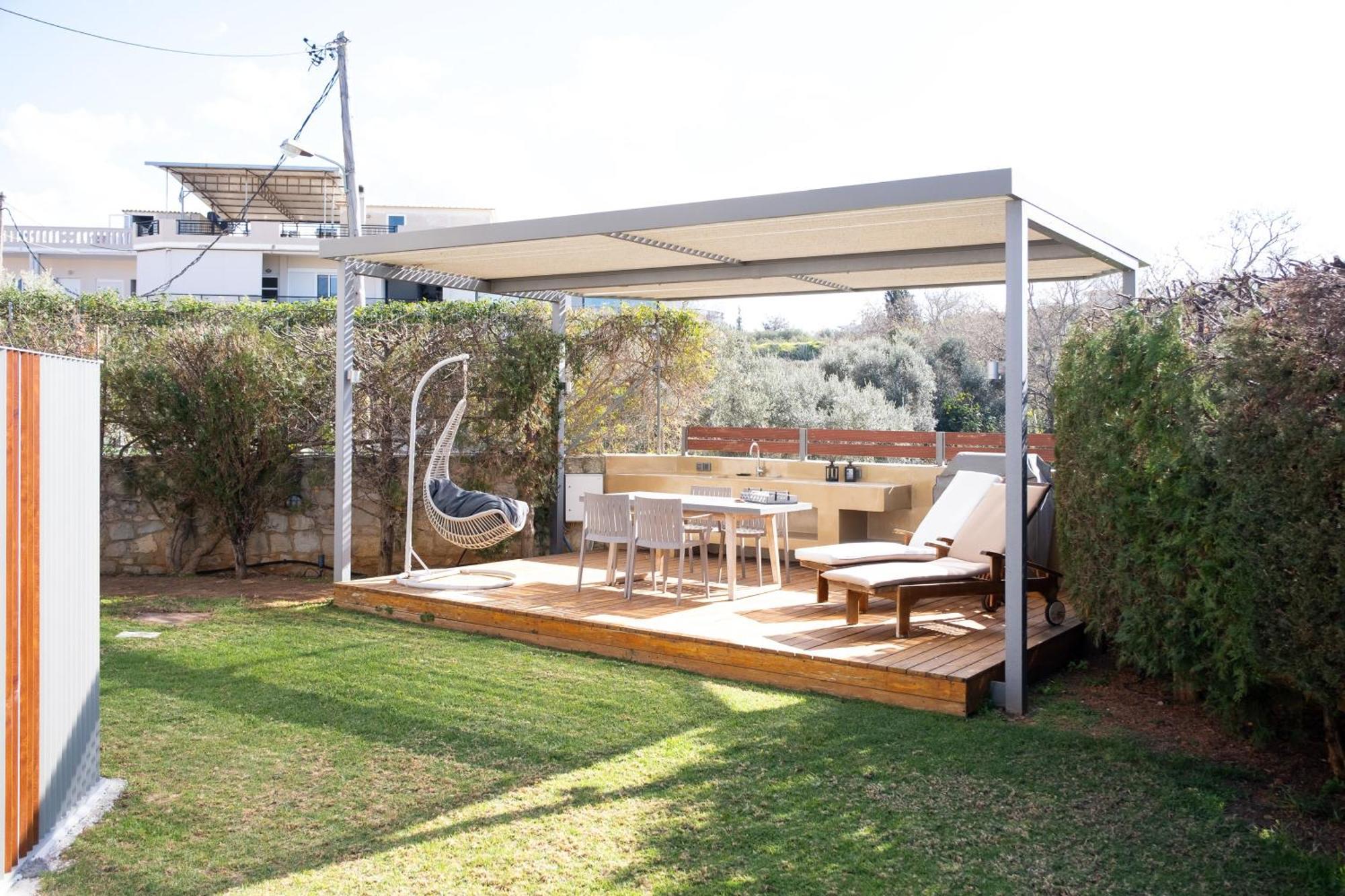 Glaros Casa Verde - Cozy Flat With Garden Near Beach Kato Daratso Esterno foto